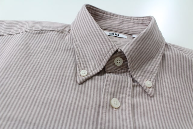 ユニクロ　ユニクロU　uniqlo uniqlou オックスフォードワイドフィットストライプシャツ（長袖） pink　2020aw 2020秋冬　Yシャツ　メンズ　クリストフルメール